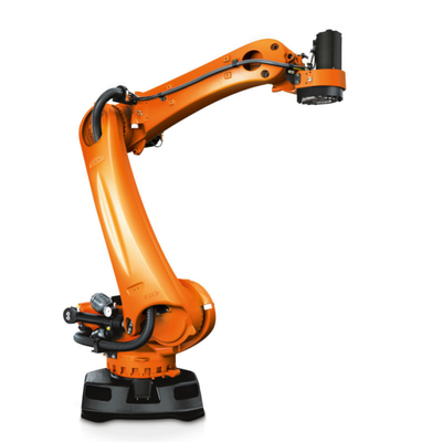 KUKA Palletizing Robot KR 240 R3200 PA Dengan CNGBS Guide Rails Sebagai Otomatis Palletizer Industrial Robot Arm