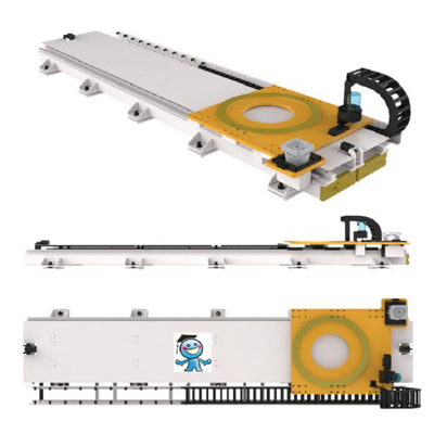 KUKA Palletizing Robot KR 240 R3200 PA Dengan CNGBS Guide Rails Sebagai Otomatis Palletizer Industrial Robot Arm