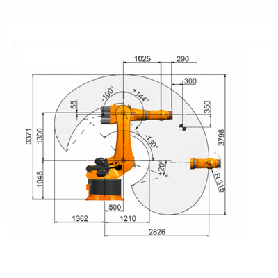 KUKA KR 360 R2830 Robotic Arm Payload 360kg Dengan CNGBS Assembly Line Untuk Mesin Pengumpulan Sebagai Pick And Place Machine