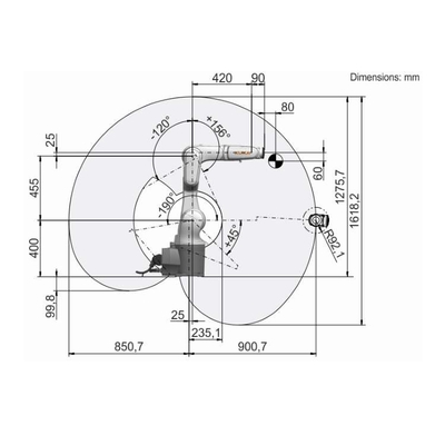 Kuka Robotic Arm 6 Axis KR 6 R900-2 Dengan CNGBS Robot Gripper Untuk Otomatis Pick And Place Robot