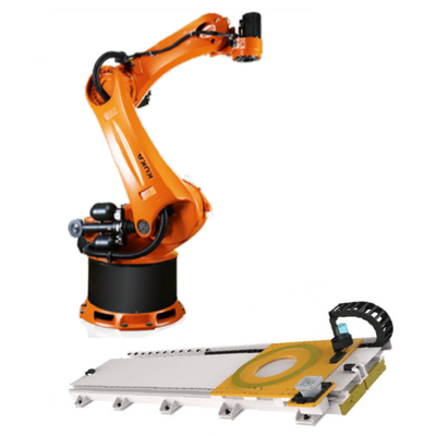 KUKA Industrial Robot Arm KR 470-2 PA Palletizing Robot Dengan CNGBS Guide Rail Untuk Pabrik Sebagai Mesin Palet