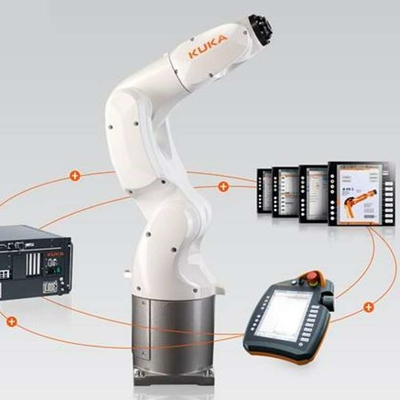 6 Axis Kuka Robotic Arm KR 10 R1100-2 Dengan CNGBS Robot Quick Changer Untuk Robot Penanganan Otomatis