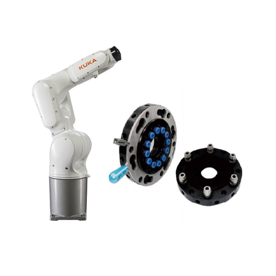 6 Axis Kuka Robotic Arm KR 10 R1100-2 Dengan CNGBS Robot Quick Changer Untuk Robot Penanganan Otomatis
