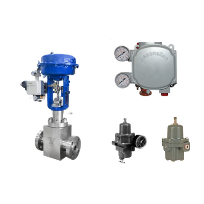 Katup Kontrol Pneumatik Dengan Masoneilan SVi1000 Digital Valve Positioner Dan Fisher 67CFR Filter Regulator
