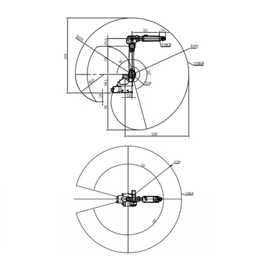 6 Axis CNGBS Robot Arm GBS6-C1400 Dengan Pengelasan ARC Lainnya CM350AR Sebagai Mesin Las Untuk Las