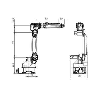 6 Axis CNGBS Robot Arm GBS6-C1400 Dengan Pengelasan ARC Lainnya CM350AR Sebagai Mesin Las Untuk Las