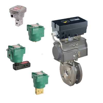 Klep kontrol merek Cina dengan flowserve positioner PMV D30 digital pneumatic digital valve positioner dan asco soleno