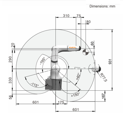 KUKA Cobot KR 4 R600 Untuk Mengoperasikan Onrobot Gripper sebagai Pick And Place Machine