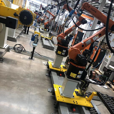Rel Robot Dengan Beban 2500KG Dan 3200MM Jangkauan Dengan Robot ABB Dan Robot Lainnya Sebagai Rel Panduan