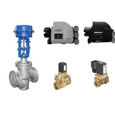 Katup Kontrol Pneumatik Dengan Koso KGP5000 Smart Valve Positioner Dan Burkert 5404 Solenoid Valve