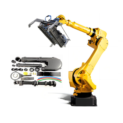 Industrial 6 Axis Fanuc Robot Arm M-710iC Dengan Gripper Muat Besar Dan CNGBS Dresspack