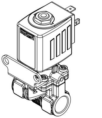 2/2 Berjalan Burkert Kuningan Solenoid Valve 6281 Dengan 24DVC suhu tinggi tahan 2/2-Way Diaphragm