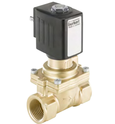2/2 Berjalan Burkert Kuningan Solenoid Valve 6281 Dengan 24DVC suhu tinggi tahan 2/2-Way Diaphragm
