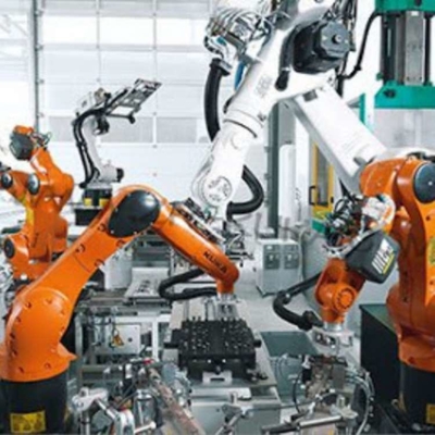 Kuka Palletizing Robotic Arm 4 Axis KR 470 PA Dengan Purifier CNGBS Otomatisasi Sebagai Robot Industri