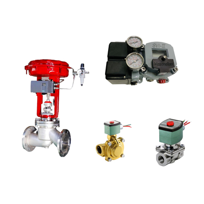 Klep kontrol Pneumatic terkenal China dengan posisi Masoneilan SVI2-21123121 dan ASCO katup solenoid