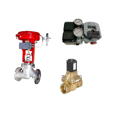 Klep kontrol Pneumatic terkenal Cina dengan posisi Masoneilan SVI2-21123121 dan katup Solenoioid Burkert 5404