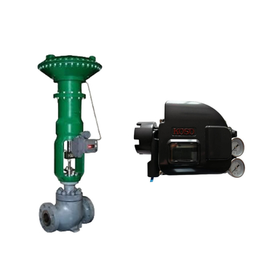 Katup Kontrol Pneumatik Dengan Koso KGP5000 Smart Valve Positioner Dan Burkert 5404 Solenoid Valve