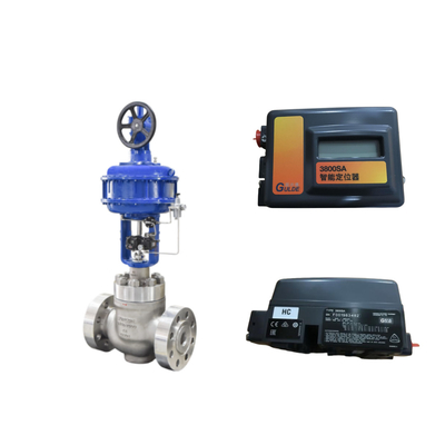 Katup kontrol dengan Fisher 3800 sebagai posisi dan ASCO Seri 210 Solenoid Valves