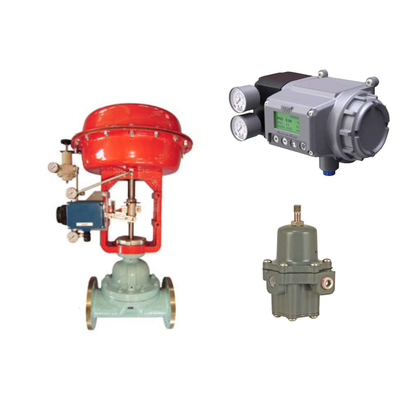 Katup Kontrol Cina Dengan Masoneilan SVI3 Digital Valve Positioner Dan Fisher 67CFR Filter Regulator