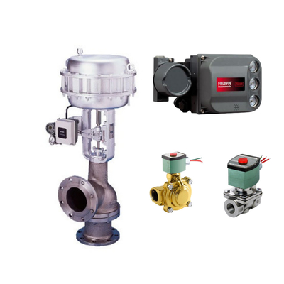 Ganti cepat katup kontrol kursi tunggal dengan Fisher DVC6200 Valve Positioner dan EMERSON ASCO210 2-Way Solenoid Valve