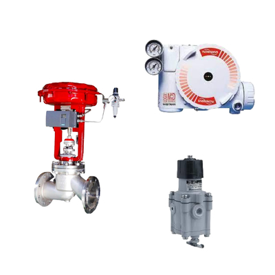 Katup kontrol Cina dengan Flowserve Logix 3200MD Digital HART positioner dan regulator filter Masoneilan 78-40