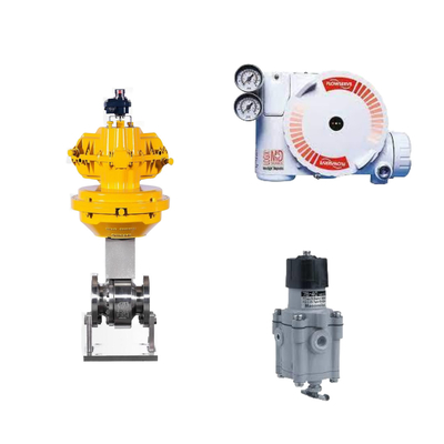 Katup kontrol Cina dengan Flowserve Logix 3200MD Digital HART positioner dan regulator filter Masoneilan 78-40