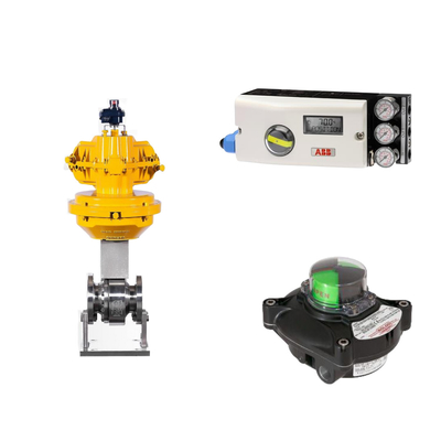 Katup Kontrol Pneumatik Dengan ABB TZIDC-200 Positioner Dan Rotork Limit Switch