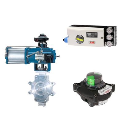 Katup Kontrol Pneumatik Dengan ABB TZIDC-200 Positioner Dan Rotork Limit Switch