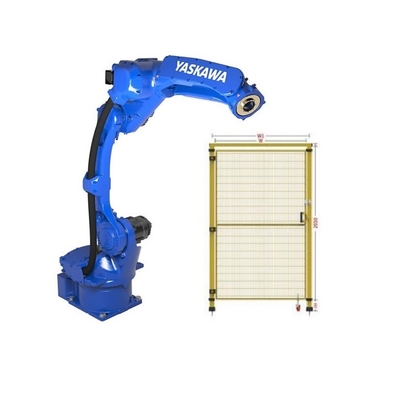 6 Axis Robotic Arm Yaskawa GP12 Dengan Pagar Keamanan CNGBS Untuk Penanganan Otomatis Sebagai Robot Universal