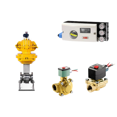 Katup Kontrol Pneumatik Dengan ABB TZIDC-200 Positioner Dan EMERSON ASCO210 2-Way Solenoid Valves
