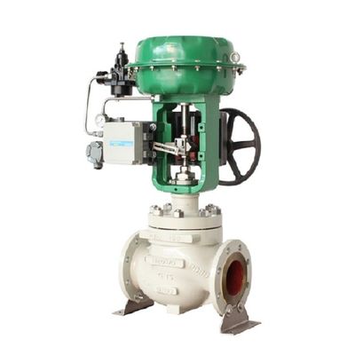 Klep kontrol merek Cina dengan Pneumatic Actuator dan SMC digital valve positioner IP8000/8100 dan fisher 67CFR regula