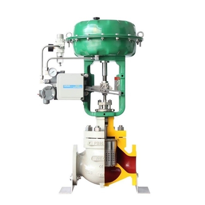 Klep kontrol merek Cina dengan Pneumatic Actuator dan SMC digital valve positioner IP8000/8100 dan fisher 67CFR regula