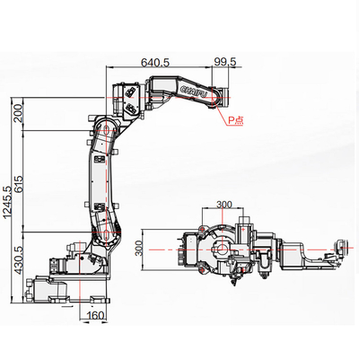 Automatic Welding Robot Arm SF6-C1400 dengan obor pengelasan dengan jangkauan 1440MM