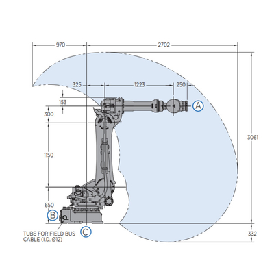 Robot Industri Yaskawa GP225 Bagian Peralatan Penanganan Bahan Dengan Panduan Rel Linear CNGBS