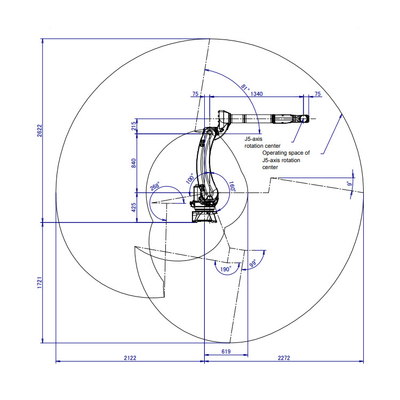 High Reach Fanuc M-20iD/12L 6 Axis Industrial Robot Arm Sebagai Robot Pengelasan Untuk Pengelasan