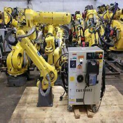 Palletizing 6 Axis Robotic Arm Dengan Industrial Robot Controller Of M-20iA Untuk
