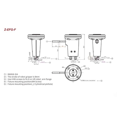 Robot Gripper Of Hitbot Z-EFG-F Dengan 6 Axis Industrial Robotic Arm Digunakan Untuk Mesin Kopi Otomatis