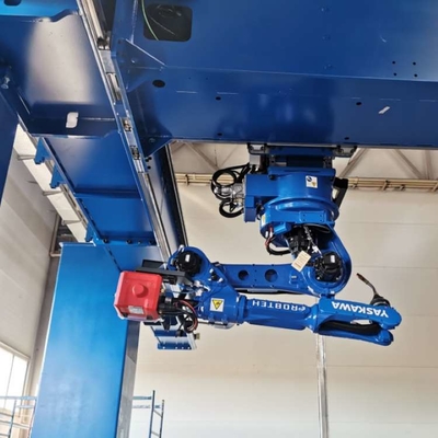 6 Axis Robotic Arm Yaskawa GP25-12 Dengan CNGBS Robot Guide Rail Untuk Menangani Robot Automation