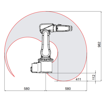 ABB 6 Axis Robot Arm IRB 120 Dengan CNGBS Gripper Sebagai Mesin perakitan Untuk Pengolahan OEM