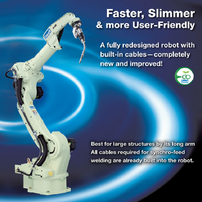 Robot Industri OTC FD-B6L Dengan Jangkauan 2008MM Dengan ARC Welders Dan Mesin Las DM350