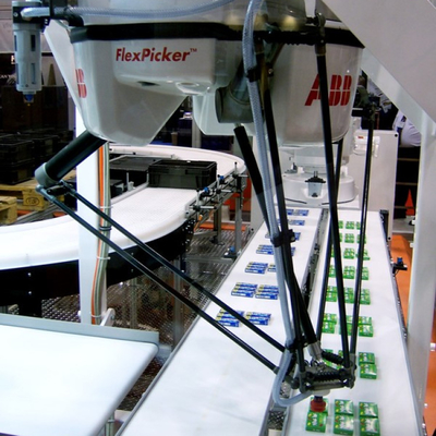 ABB 4 Axis Robot Arm IRB 360-1 Dengan CNGBS Guide Rail Sebagai Mesin perakitan Untuk Pengolahan OEM