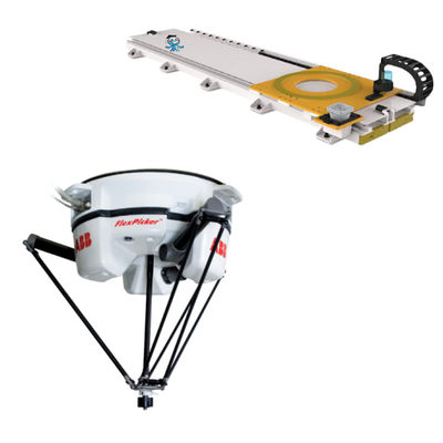 ABB 4 Axis Robot Arm IRB 360-1 Dengan CNGBS Guide Rail Sebagai Mesin perakitan Untuk Pengolahan OEM