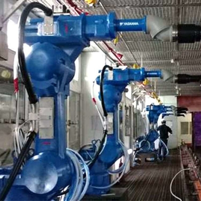 6 Axis Painting Robotic Arm Yaskawa MPX1950 Dengan CNGBS Robot Pakaian Untuk Robot Lukisan Otomatis