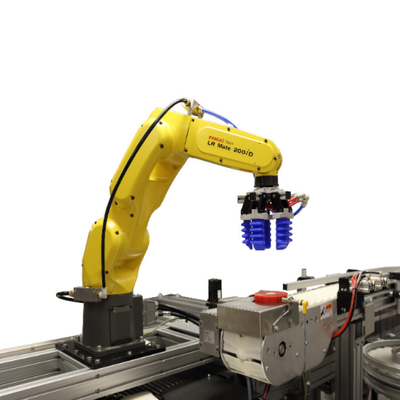 FANUC LR Mate 200iD 6 Axis Industrial Robot Arm Dengan CNGBS Gripper Untuk Pengumpulan Mesin