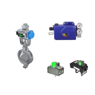 Katup Kontrol Pneumatik Cina Dengan Positioner Klep Foxboro Asli SRI990 dan Switch Batas Rotork
