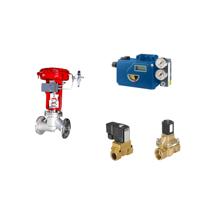 Katup Kontrol Pneumatik Cina Dengan Intelligent Original Foxboro SRD991 Valve Positioner Dan Burkert Solenoid Valve