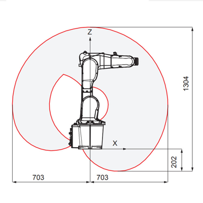 ABB IRB 1200 Industrial Robotic Arm Dengan CNGBS Gripper Sebagai Peralatan Penanganan Bahan CNC