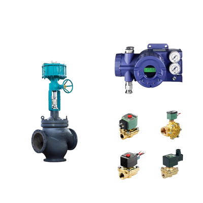 Katup Kontrol Pneumatik Cina Dengan Intelijen Asli Foxboro SRD960 Valve Positioner Dan Asco Solenoid Valve