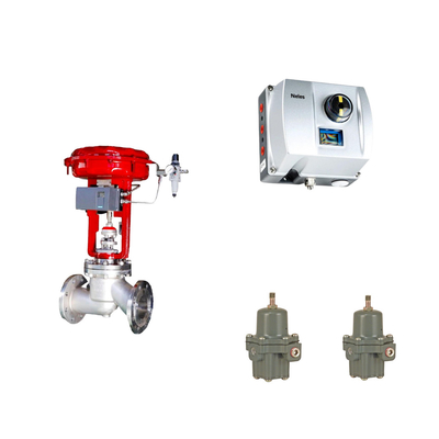 Katup Kontrol Pneumatik Cina dengan Neles ND9000 Positioner Intelijen Katup Dengan Fisher 67CFR Filter Regulator