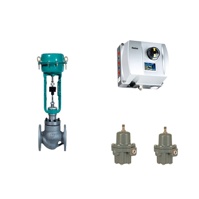 Katup Kontrol Pneumatik Cina dengan Neles ND9000 Positioner Intelijen Katup Dengan Fisher 67CFR Filter Regulator
